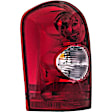 1611048 Driver Side Halogen Tail Light, With bulb(s), Clear & Red Lens
