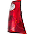 1611111 Passenger Side Halogen Tail Light, Without bulb(s), Clear & Red Lens