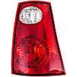 1611111 Passenger Side Halogen Tail Light, Without bulb(s), Clear & Red Lens