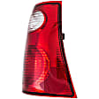 1611112 Driver Side Halogen Tail Light, Without bulb(s), Clear & Red Lens