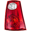 1611112 Driver Side Halogen Tail Light, Without bulb(s), Clear & Red Lens