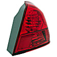 1611115 Passenger Side Halogen Tail Light, Without bulb(s), Red Lens