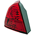 1611116 Driver Side Halogen Tail Light, Without bulb(s), Red Lens