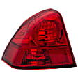1611116 Driver Side Halogen Tail Light, Without bulb(s), Red Lens