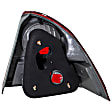 1611116 Driver Side Halogen Tail Light, Without bulb(s), Red Lens