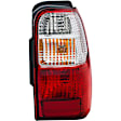 1611126 Passenger Side Halogen Tail Light, With bulb(s), Clear & Red Lens