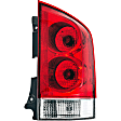1611130 Passenger Side Halogen Tail Light, With bulb(s), Clear & Red Lens