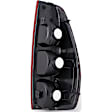 1611133 Driver Side Halogen Tail Light, Without bulb(s), Clear & Red Lens