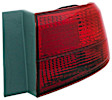 1611159 Passenger Side Halogen Tail Light, Without bulb(s), Red Lens