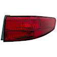 1611159 Passenger Side Halogen Tail Light, Without bulb(s), Red Lens