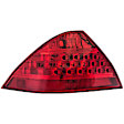 1611162 Driver Side Halogen Tail Light, Without bulb(s), Red Lens
