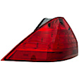 1611162 Driver Side Halogen Tail Light, Without bulb(s), Red Lens