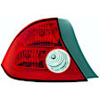 1611173 Driver Side Halogen Tail Light, Without bulb(s), Clear & Red Lens, Coupe