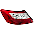 1611174 Driver Side Halogen Tail Light, Without bulb(s), Clear & Red Lens