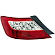 1611174 Driver Side Halogen Tail Light, Without bulb(s), Clear & Red Lens