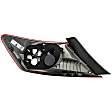 1611175 Passenger Side Halogen Tail Light, Without bulb(s), Clear & Red Lens