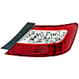 1611175 Passenger Side Halogen Tail Light, Without bulb(s), Clear & Red Lens