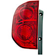 1611184 Driver Side Halogen Tail Light, Without bulb(s), Red Lens