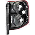 1611184 Driver Side Halogen Tail Light, Without bulb(s), Red Lens