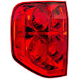 1611184 Driver Side Halogen Tail Light, Without bulb(s), Red Lens