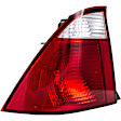 1611190 Driver Side Halogen Tail Light, Without bulb(s), Clear & Red Lens, Sedan