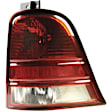 1611193 Passenger Side Halogen Tail Light, Without bulb(s), Clear & Red Lens