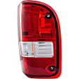 1611195 Passenger Side Halogen Tail Light, Without bulb(s), Clear & Red Lens
