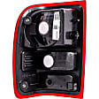 1611195 Passenger Side Halogen Tail Light, Without bulb(s), Clear & Red Lens