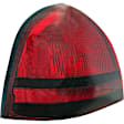 1611196 Driver Side Halogen Tail Light, Without bulb(s), Red Lens