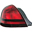 1611196 Driver Side Halogen Tail Light, Without bulb(s), Red Lens