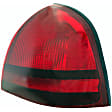 1611197 Passenger Side Halogen Tail Light, Without bulb(s), Red Lens