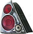 1611198 Driver Side Halogen Tail Light, With bulb(s), Clear & Red Lens
