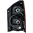 1611208 Driver Side Halogen Tail Light, With bulb(s), Clear & Red Lens