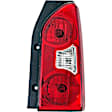 1611213 Passenger Side Halogen Tail Light, With bulb(s), Clear & Red Lens
