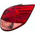 1611221 Passenger Side Halogen Tail Light, Without bulb(s), Red Lens