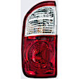 1611224 Driver Side Halogen Tail Light, With bulb(s), Clear & Red Lens, Crew Cab Pickup, Fleetside
