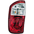 1611224 Driver Side Halogen Tail Light, With bulb(s), Clear & Red Lens, Crew Cab Pickup, Fleetside