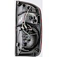 1611224 Driver Side Halogen Tail Light, With bulb(s), Clear & Red Lens, Crew Cab Pickup, Fleetside