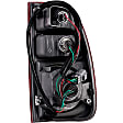 1611226 Driver Side Halogen Tail Light, With bulb(s), Clear & Red Lens, Fleetside