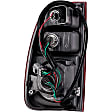 1611227 Passenger Side Halogen Tail Light, With bulb(s), Clear & Red Lens, Fleetside