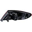 1611228 Driver Side Halogen Tail Light, With bulb(s), Clear & Red Lens, Sedan