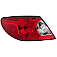 1611228 Driver Side Halogen Tail Light, With bulb(s), Clear & Red Lens, Sedan