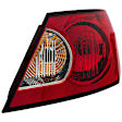 1611229 Passenger Side Halogen Tail Light, With bulb(s), Clear & Red Lens, Sedan