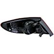 1611229 Passenger Side Halogen Tail Light, With bulb(s), Clear & Red Lens, Sedan
