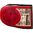 1611244 Driver Side Halogen Tail Light, Without bulb(s), Clear & Red Lens