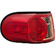 1611244 Driver Side Halogen Tail Light, Without bulb(s), Clear & Red Lens