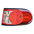 1611245 Passenger Side Halogen Tail Light, Without bulb(s), Clear & Red Lens