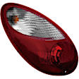 1611246 Driver Side Halogen Tail Light, With bulb(s), Clear & Red Lens