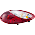 1611247 Passenger Side Halogen Tail Light, With bulb(s), Clear & Red Lens