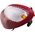 1611247 Passenger Side Halogen Tail Light, With bulb(s), Clear & Red Lens